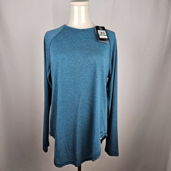 NEW Under Armour Top Large UA Open Back Long Sleeve Thunder Blue 1325873-489 NWT - Picture 5 of 13